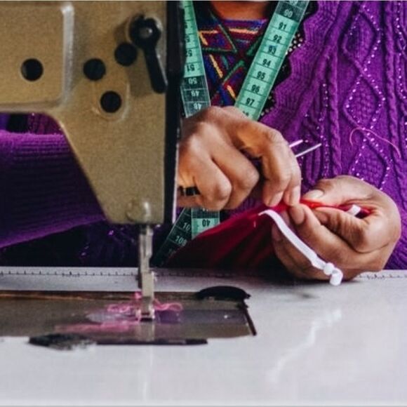 Pixan Light Blue Guatemalan Hand Woven Infinity Scarf - Picture 14 of 16